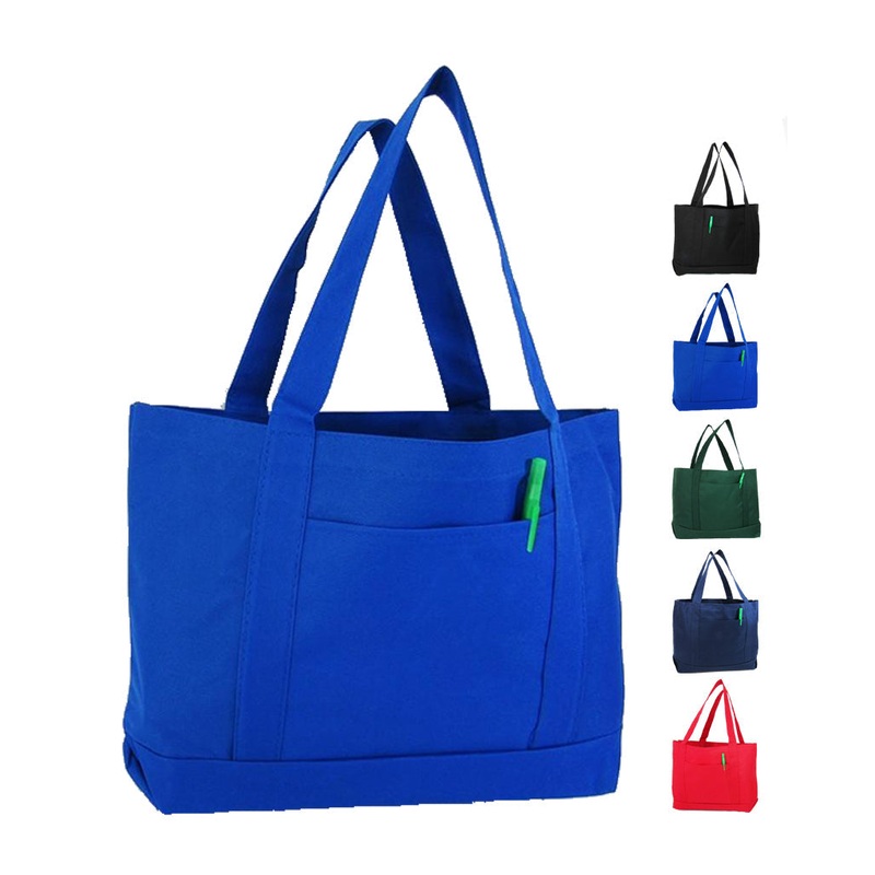 48 ct Sturdy Shopping Tote Bags Solid With PVC Backing - By Case