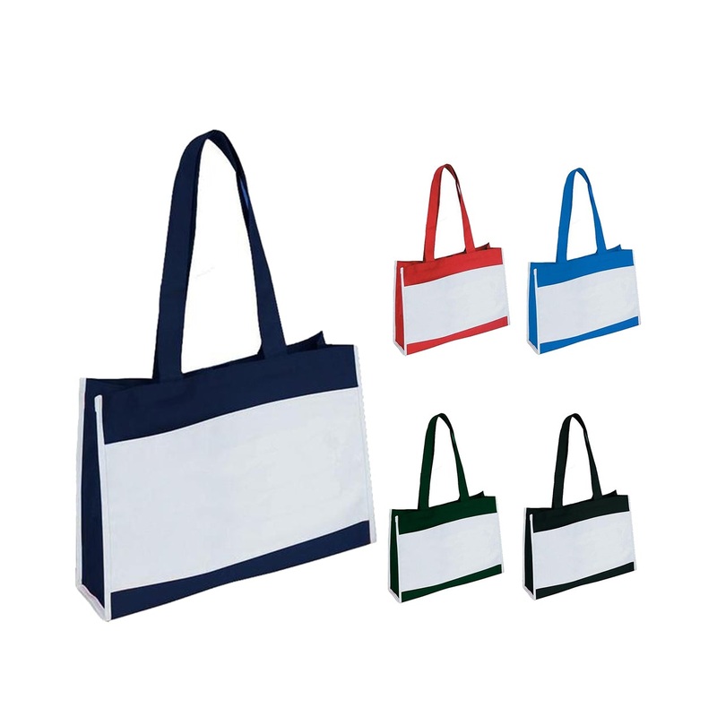6 ct Travel Tote Bag with Hook and Loop Closure - Pack of 6