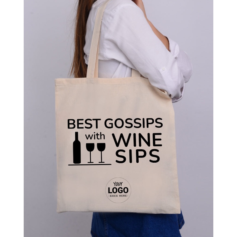 Best Gossips With Wine Sips Design - Winery Tote Bags