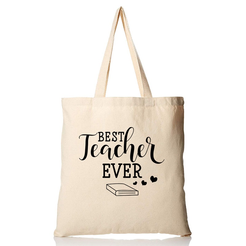 Best Teacher Ever Customizable Tote Bag - Teacher's Tote Bags