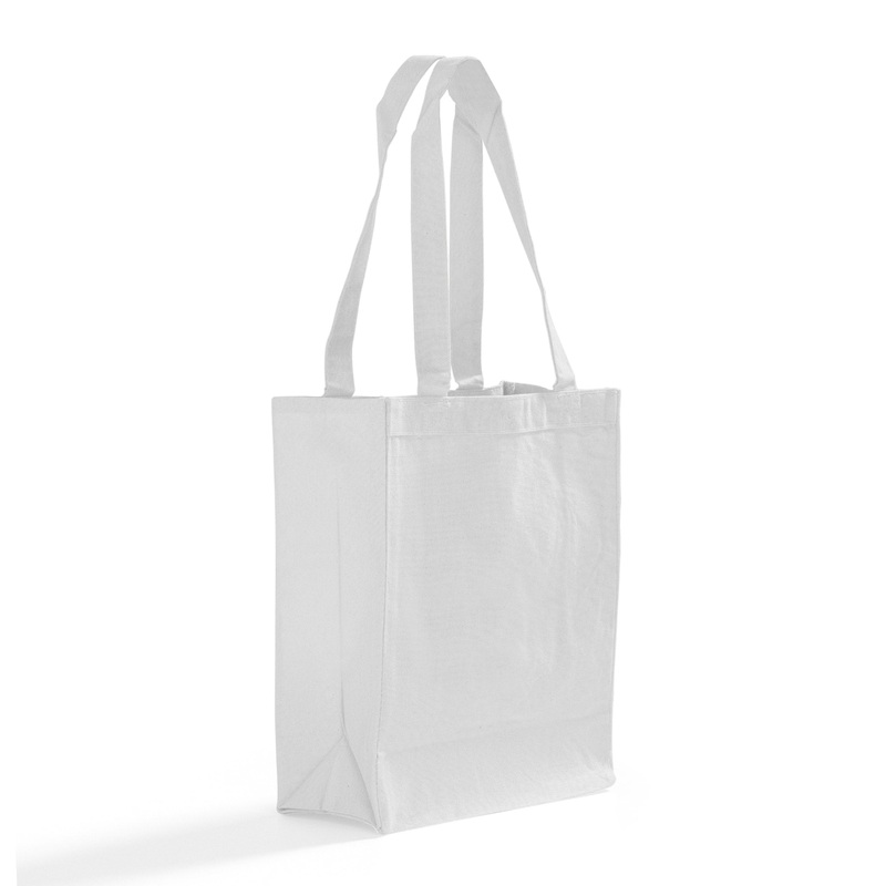 Closeout Heavy Canvas Multipurpose Shopping Tote - White