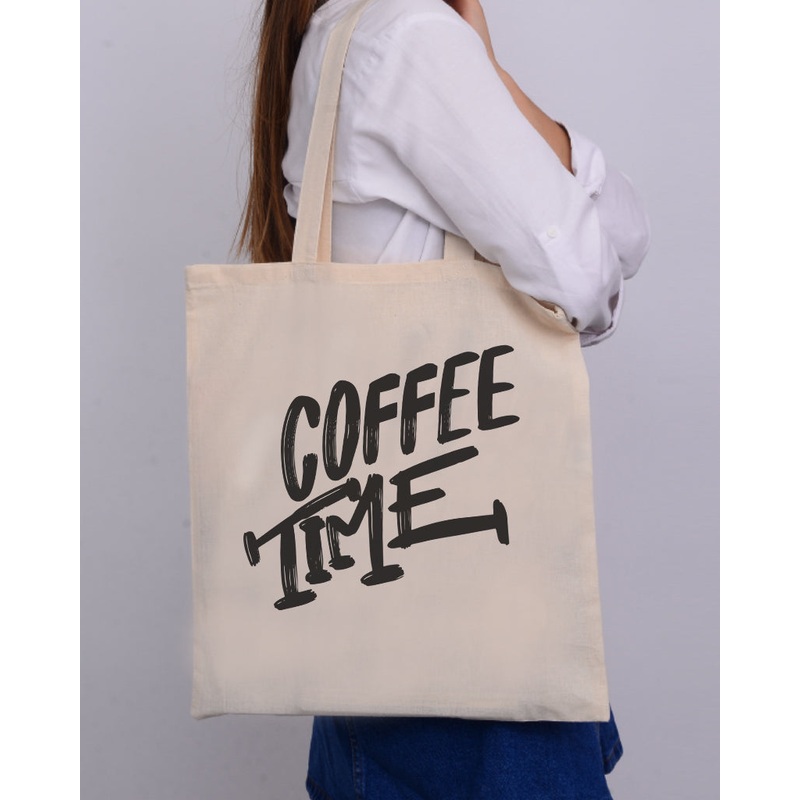 Coffee Time Design - Coffee Shop Tote Bags