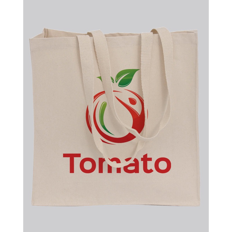 Custom Organic Canvas Self Standing Grocery Shopper Tote Bags - Organic Tote Bags With Your Logo - OR235