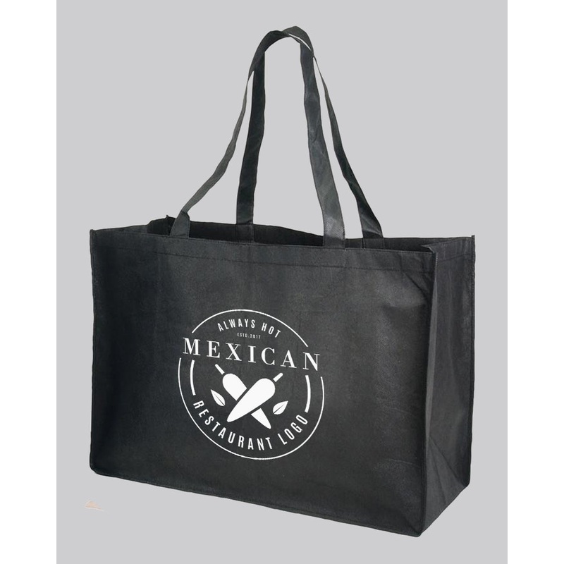 Customized Jumbo Non-Woven Polypropylene Grocery Tote Bags - Personalized Tote Bags With Your Logo - GN48