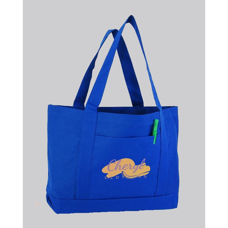 Customized Sturdy Shopping Tote Bags Solid With PVC Backing - Personalized Shopping Tote Bags With Your Logo - PBSC