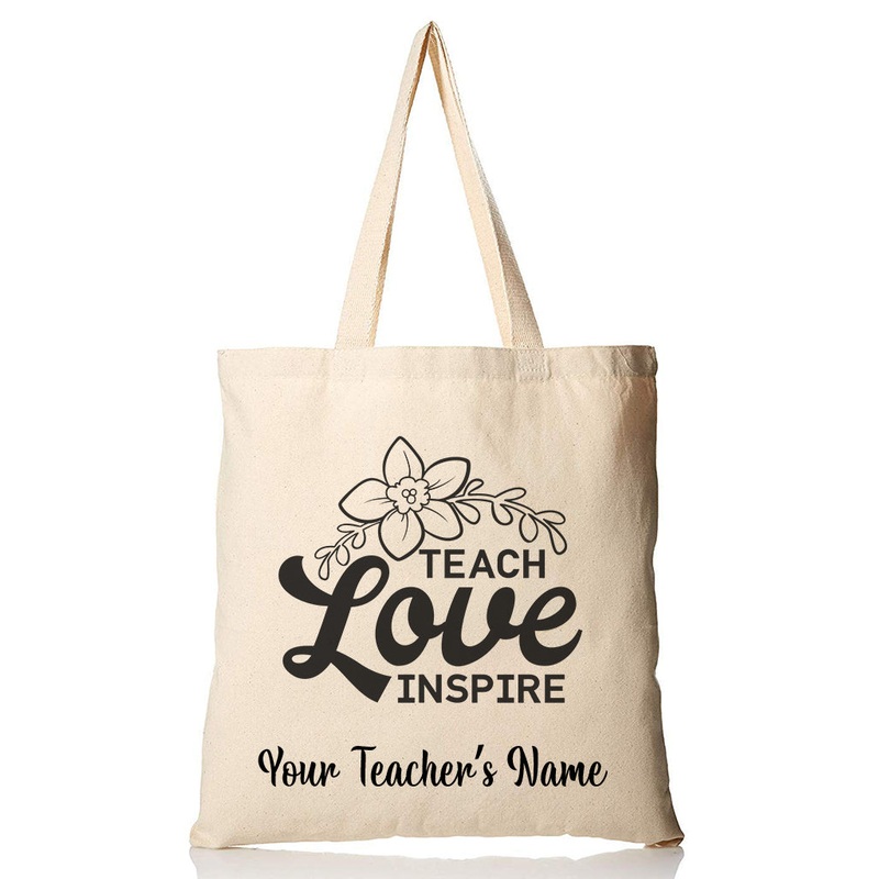 Love Inspire Customizable Tote Bag - Teacher's Tote Bags