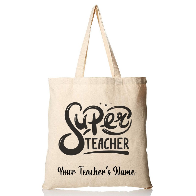 Super Teacher Customizable Tote Bag - Teacher's Tote Bags