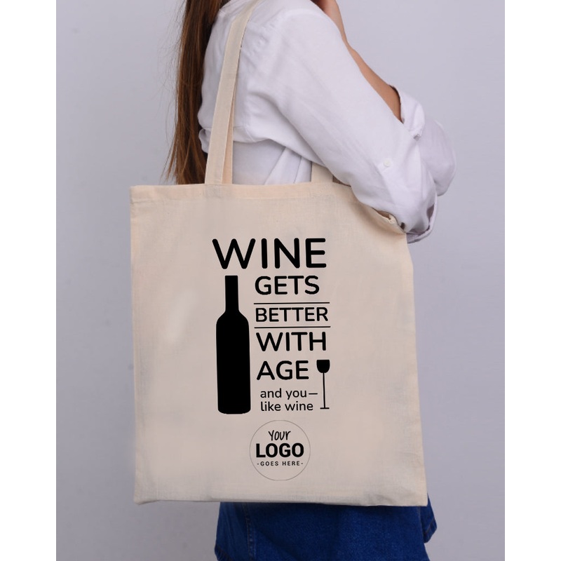 Wine Gets Better With Age And You Like Wine Design - Winery Tote Bags