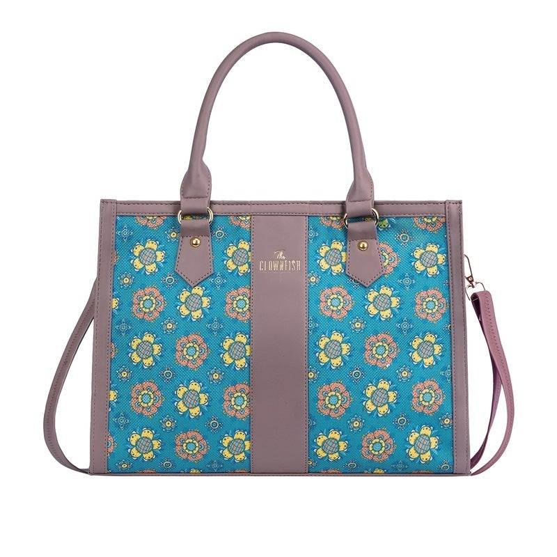 Allure Series: Tote Bag with Floral Pattern | 13L | Peach/Multicolor