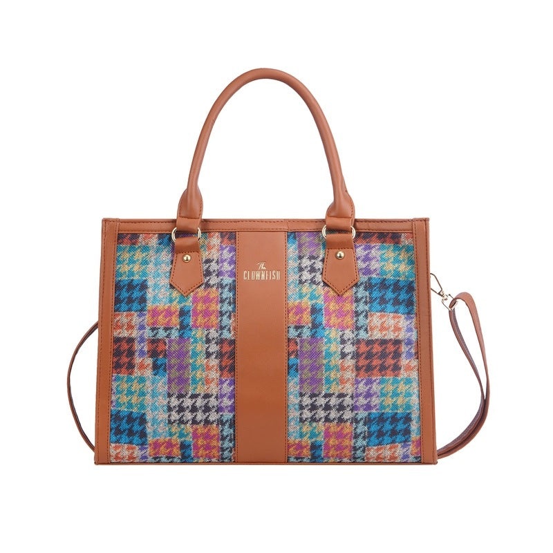 Allure Series: Tote Bag with Stylish Floral Pattern | 13L | Tan + Multicolor