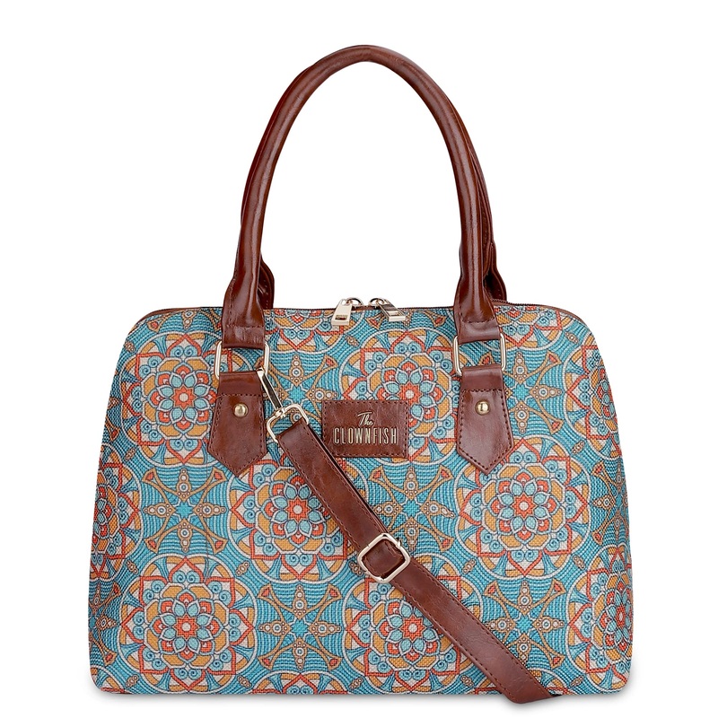 The Clownfish Montana Series Handbag for Women Office Bag Ladies Purse Shoulder Bag Tote For Women College Girls (Light Green)