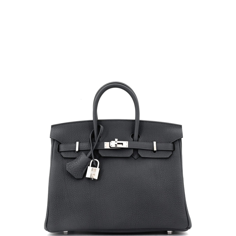Birkin Handbag Noir Togo with Palladium Hardware 25