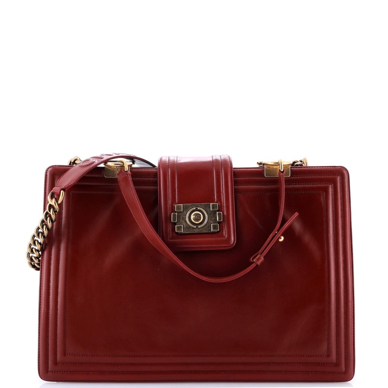 Boy Tote Glazed Calfskin Large