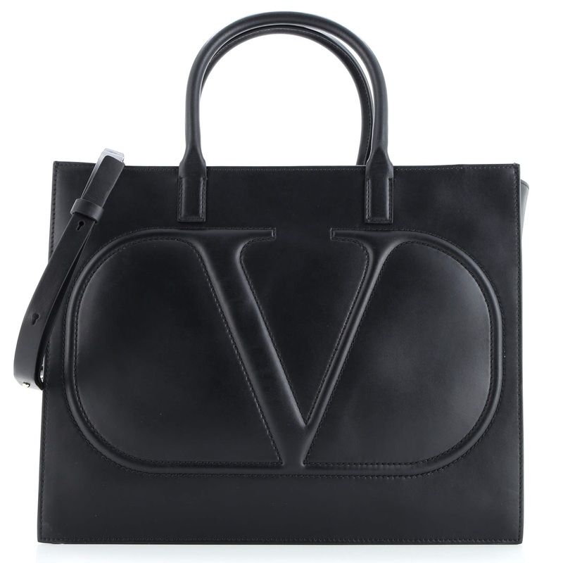 VLogo Walk Tote Leather Large