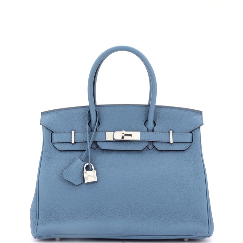 Birkin Handbag Azur Togo with Palladium Hardware 35