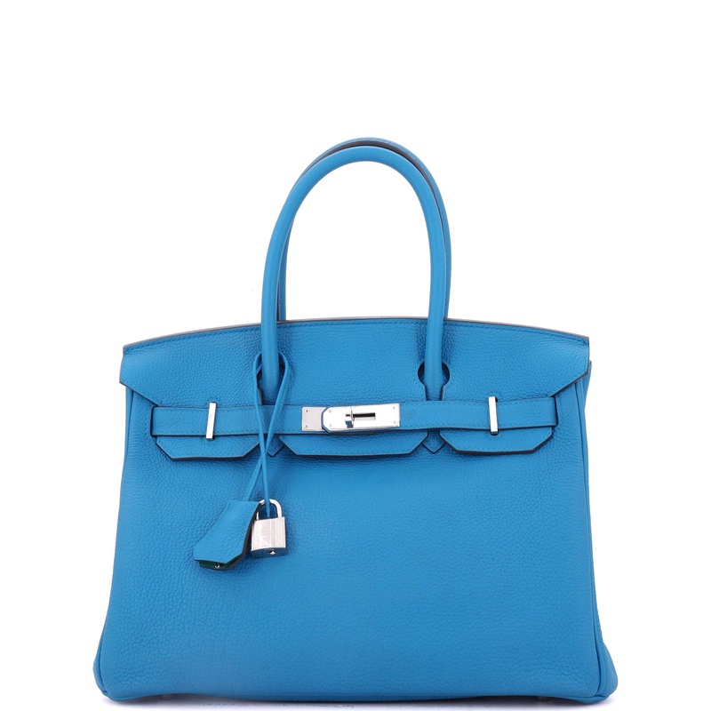 Birkin Handbag Verso Togo with Palladium Hardware 30