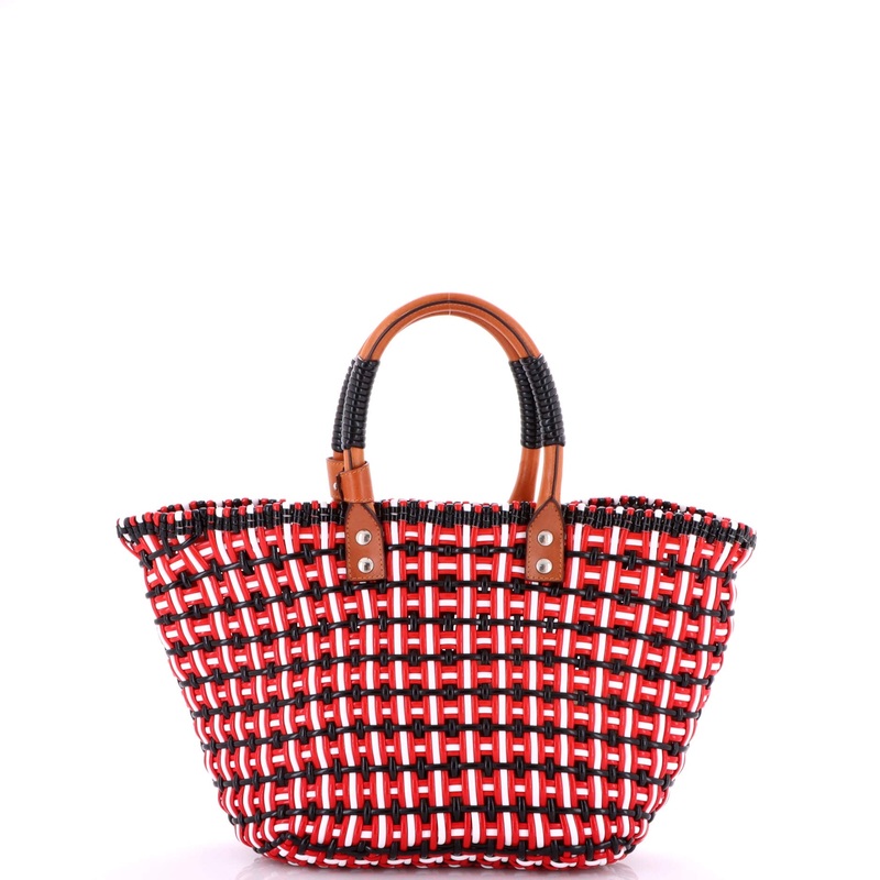Bistro Panier Bag Woven Faux Leather Small