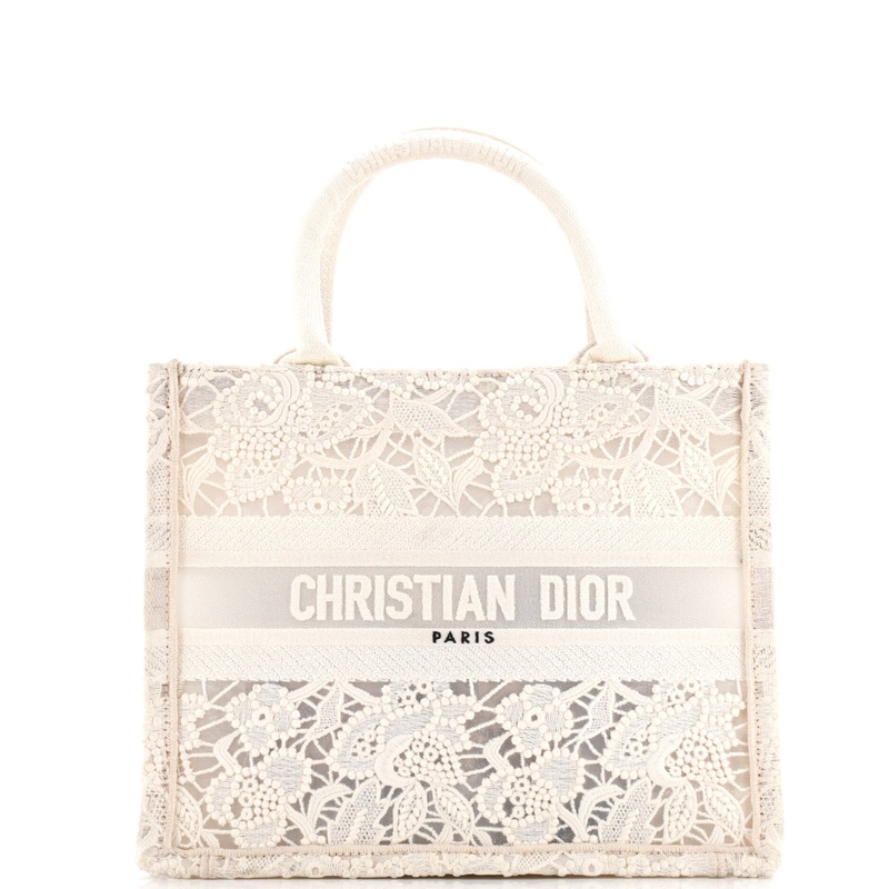 Book Tote Embroidered Lace Small