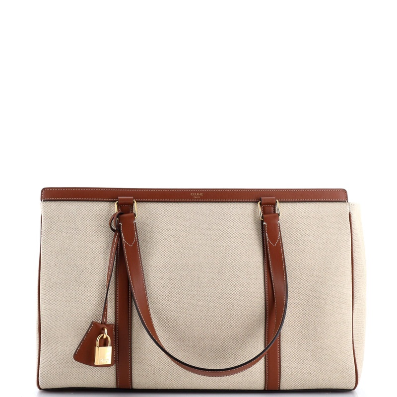 Cabas 16 Bag Canvas with Leather Medium