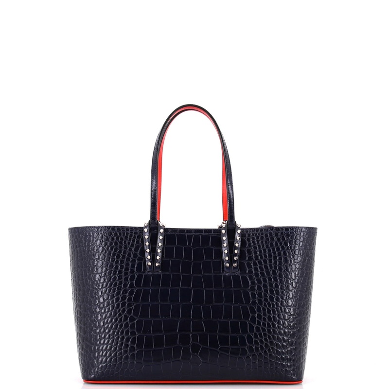 Cabata East West Tote Crocodile Embossed Leather Small