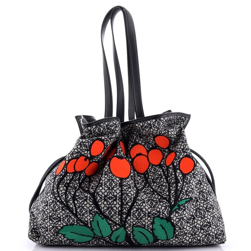 Flamenco Knot Bag Embroidered Anagram Jacquard XL