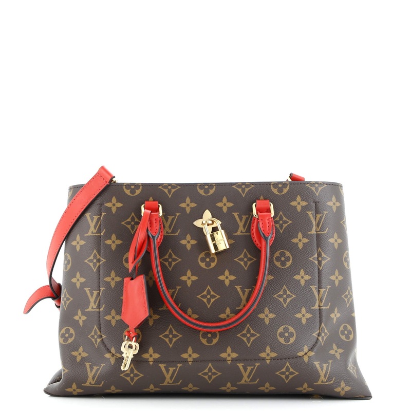 Flower Tote Monogram Canvas with Leather