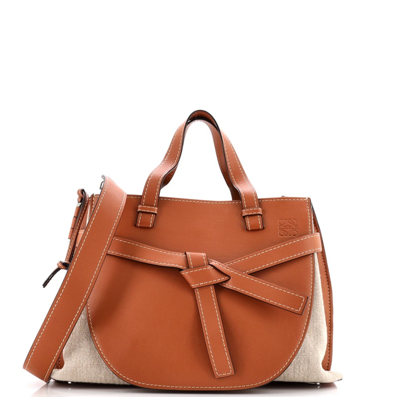 Gate Tote Leather and Canvas Medium