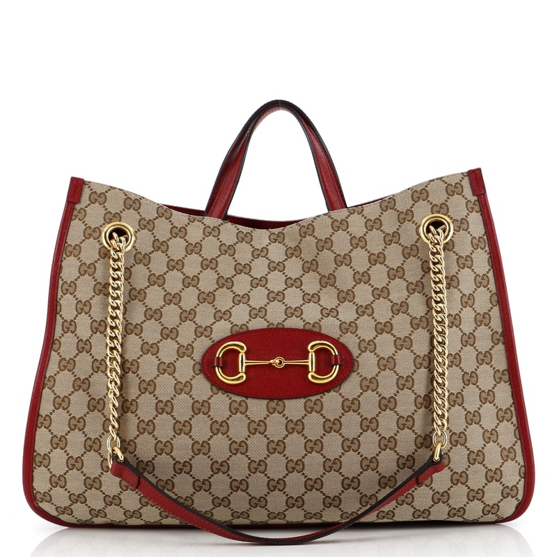 Horsebit 1955 Chain Tote GG Canvas Large