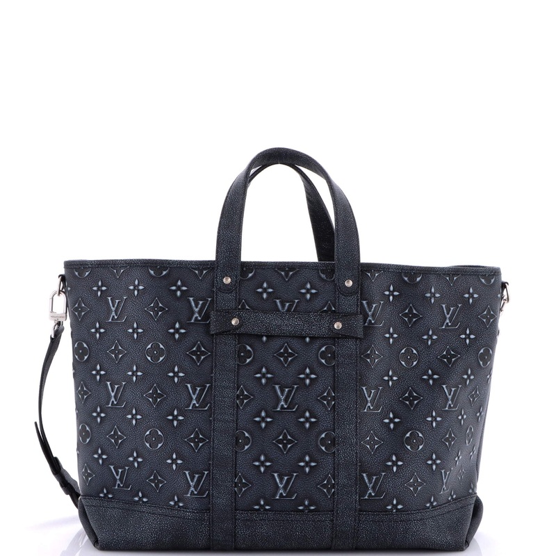 Journey Tote Faded Monogram Debossed Leather