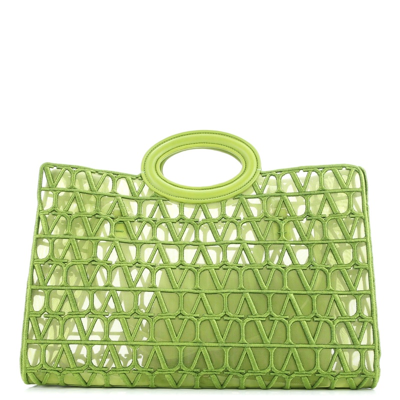 Le Troisieme Tote Toile Mesh Iconographe and Goatskin Medium