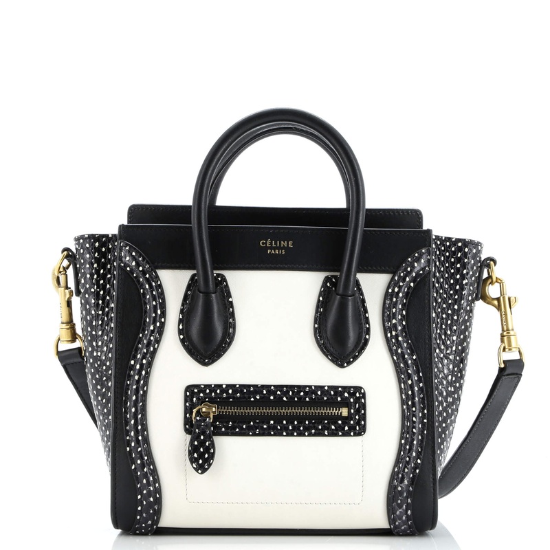 Luggage Bag Leather and Watersnake Nano