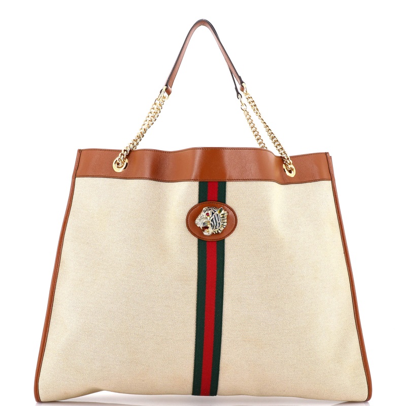 Rajah Chain Tote Canvas Large
