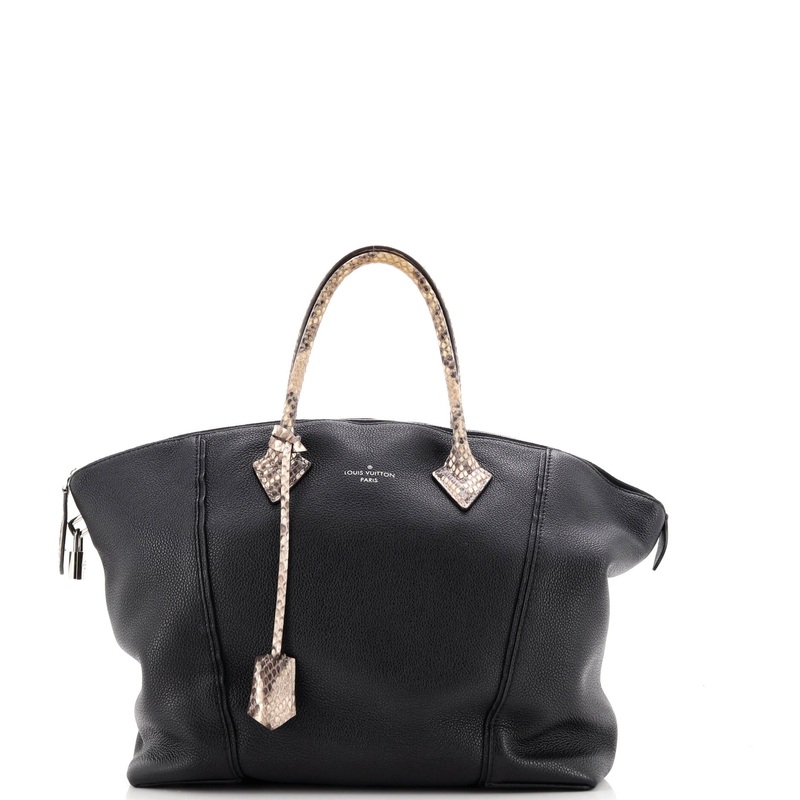 Soft Lockit Handbag Leather with Python MM