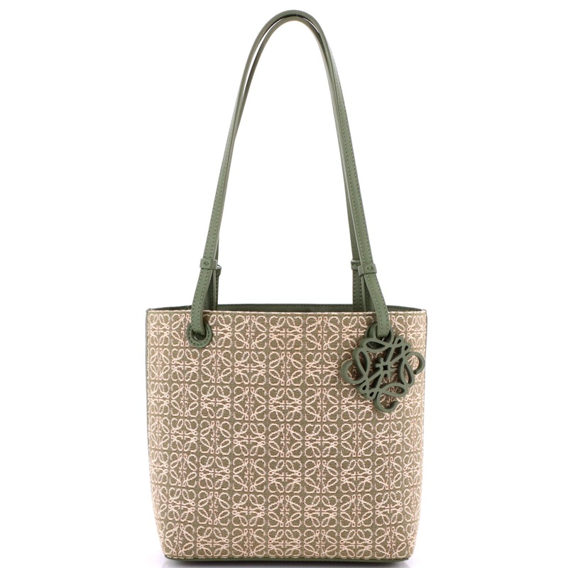 Square T Tote Anagram Jacquard with Leather
