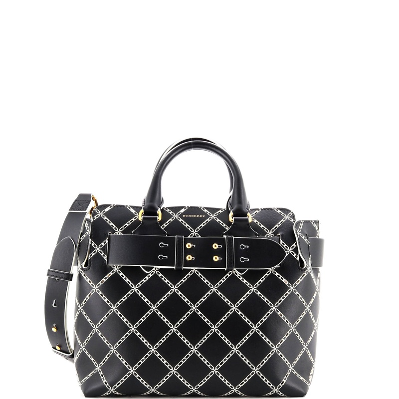 Belt Tote Perforated Leather Small