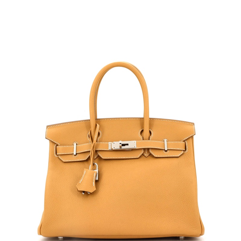 Birkin Handbag Natural Sable Togo with Palladium Hardware 30