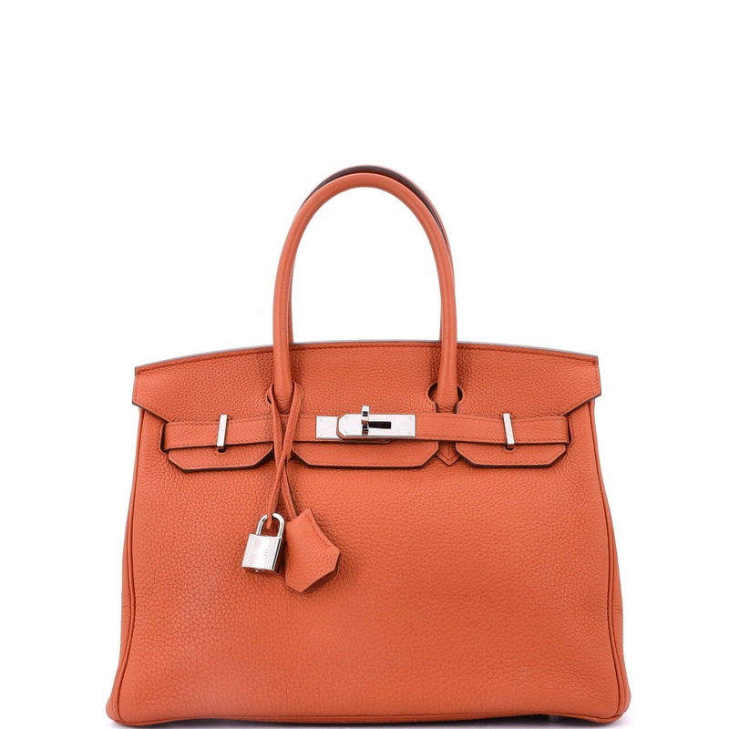 Birkin Handbag Terre Battue Togo with Palladium Hardware 30