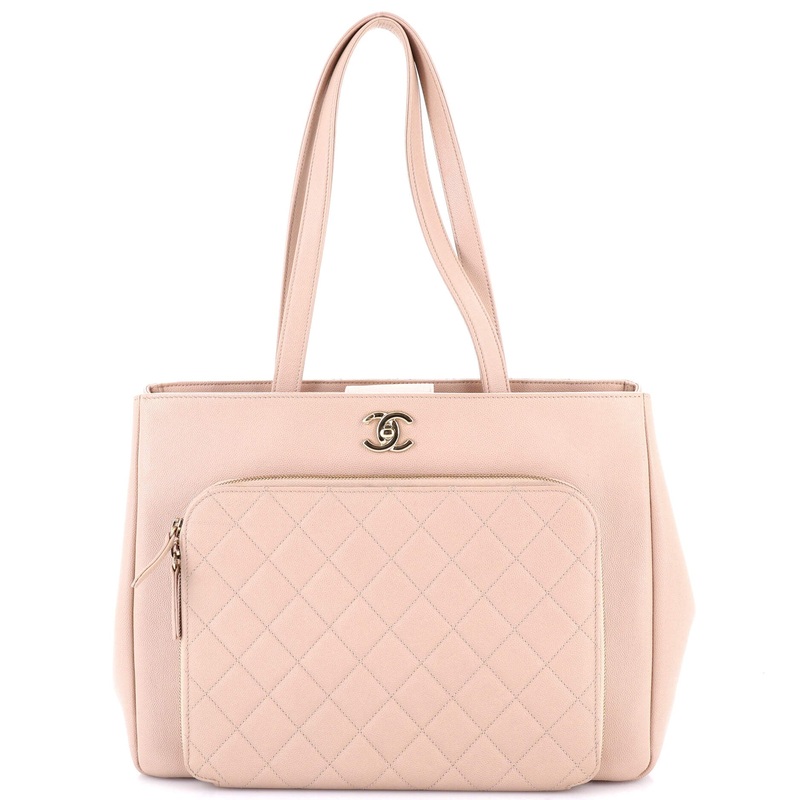 Business Affinity Tote Quilted Caviar Large