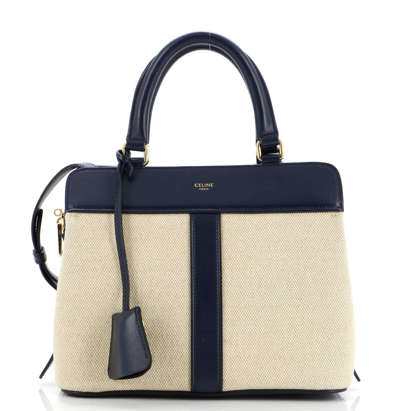 Cabas de France Tote Canvas with Leather Small