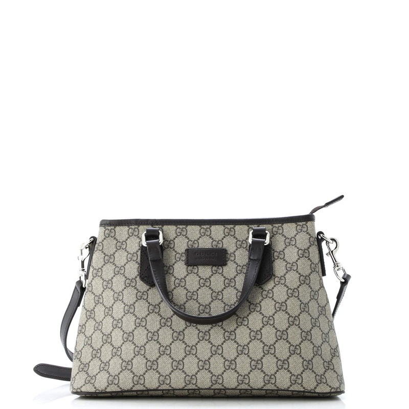 Convertible Zip Tote GG Coated Canvas with Leather Small