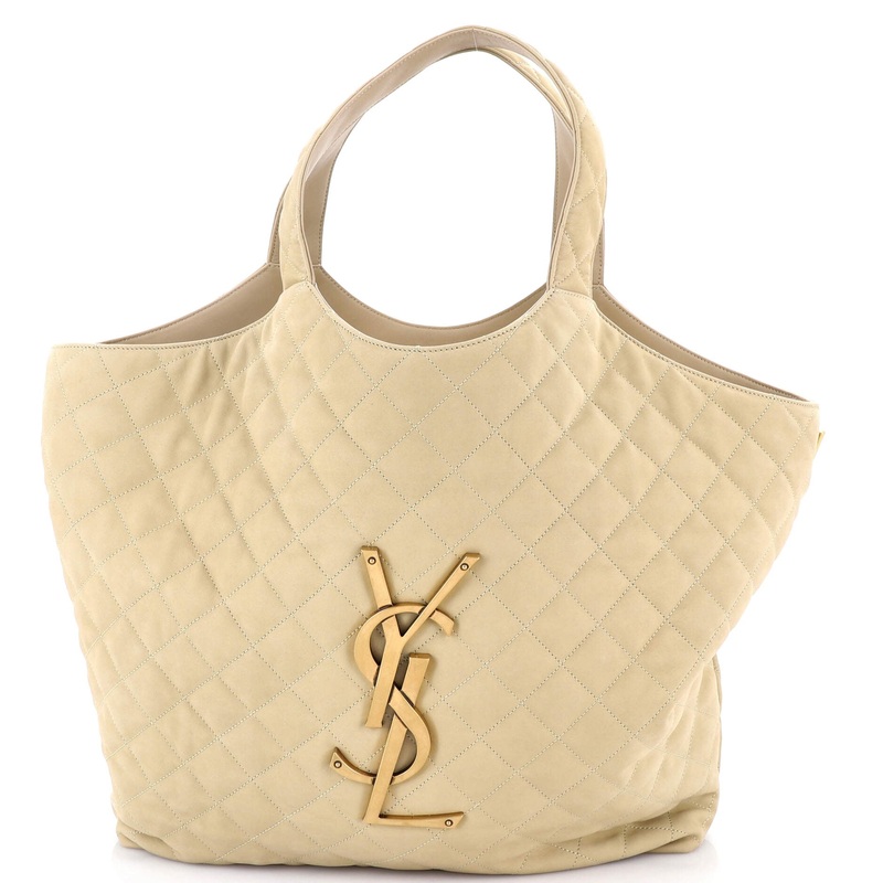 Icare Shopping Tote Quilted Suede Maxi
