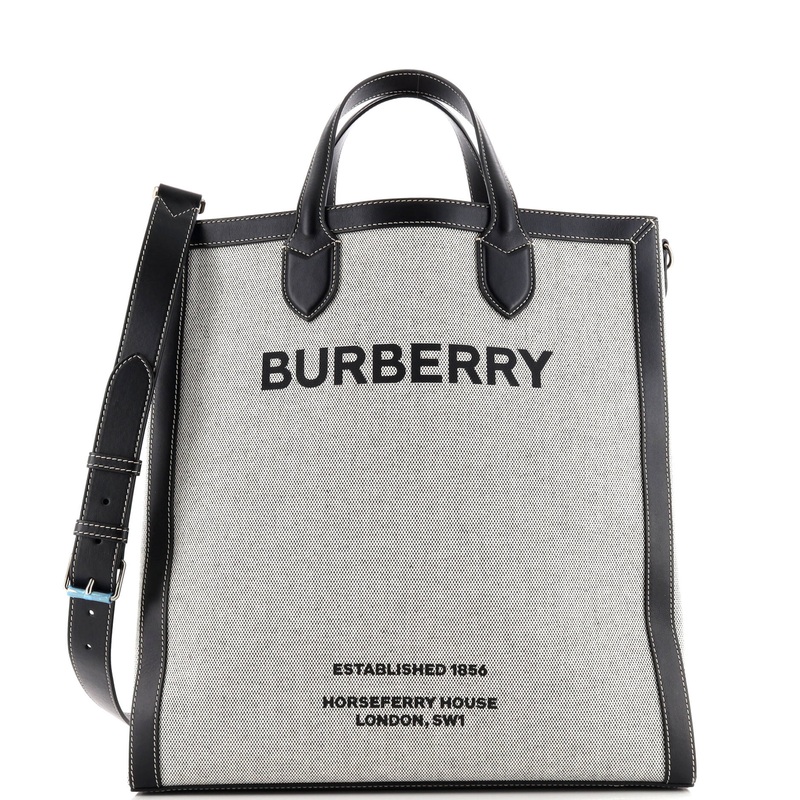 Kane Tote Horseferry Print Canvas with Leather Tall