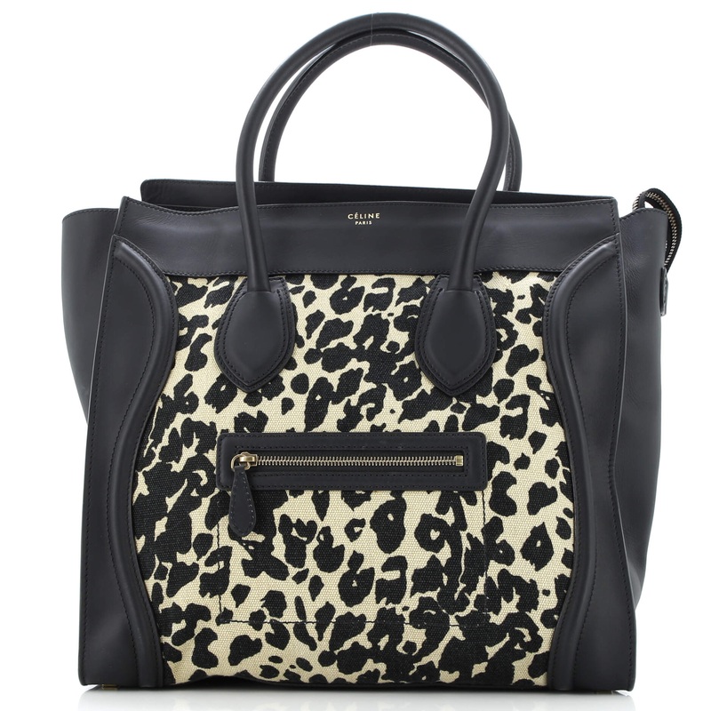 Luggage Bag Printed Canvas and Leather Medium