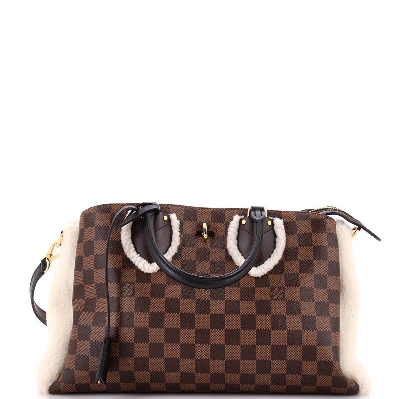 Normandy Handbag Damier with Shearling
