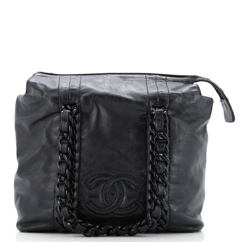 Resin Modern Chain Tote Calfskin