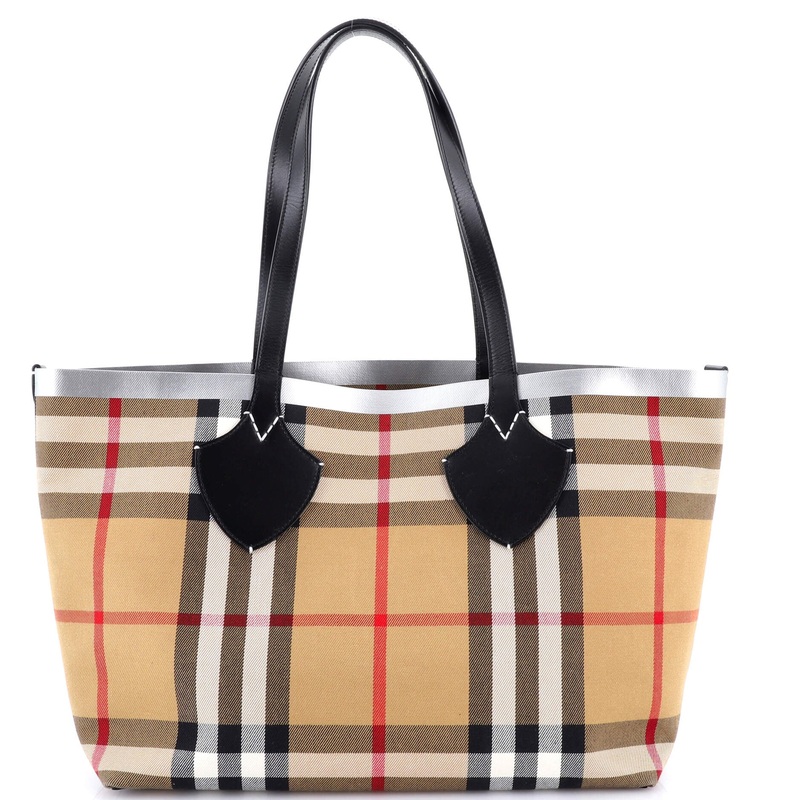 Reversible Giant Tote Vintage Check Canvas Large