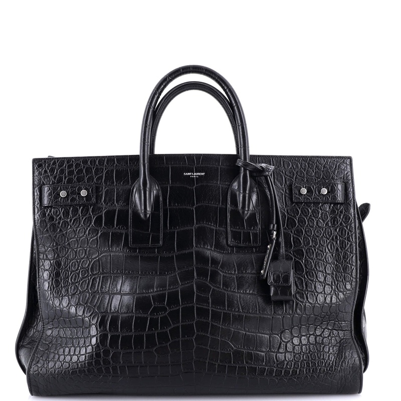 Sac de Jour Souple Bag Crocodile Embossed Leather Large