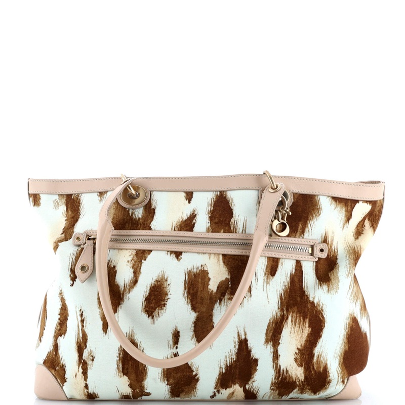 Saint Tropez Tote Printed Canvas and Leather Large