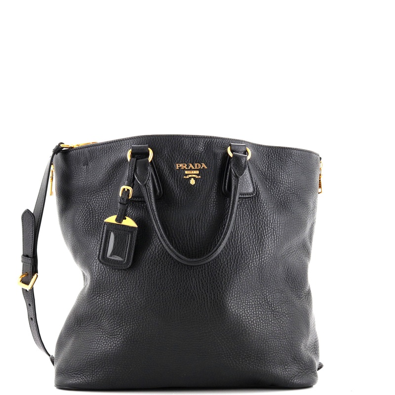 Side Zip Convertible Tote Vitello Daino Large