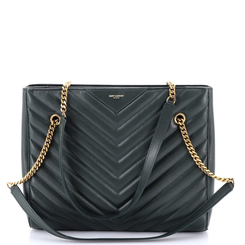 Tribeca Shopping Tote Matelasse Chevron Leather Medium
